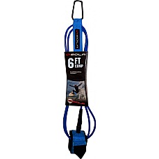 Sola 6ft x 5mm Competition Surfboard Leash - Blue