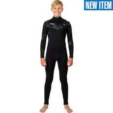 Gul Junior Echo NatuR 3/2mm Chest Zip Flatlock Wetsuit  - Black/Smoke