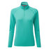 Gill Womens UV Tec Long Sleeve Zip Tee - Turquoise - UV009W