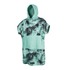 Mystic ALLOVER Print Poncho / Fleece / Changing Robe - Black/Mint
