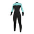Mystic Womens Brand 3/2mm Back-Zip Flatlock Full Wetsuit - Mint Green
