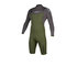 Mystic Star 3/2mm Double Front-Zip Long Arm Shorty Wetsuit - Grey/Green