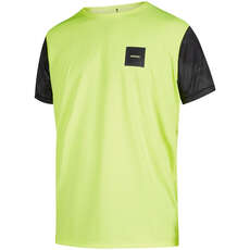 Mystic  Majestic Short Sleeve Quickdry Top - Navy/Lime 200140