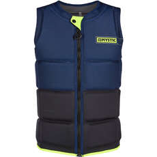 Gilet Impact Mystic Marshall Wake Boarding Front-Zip - Bleu Marine / Lime