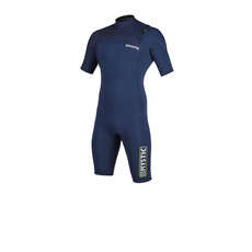 Mystic MARSHALL 3/2 Shorty Front Zip Wetsuit - Navy/Lime