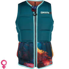 Mystic Womens DIVA Wake Boarding Front-Zip Impact Vest - Teal