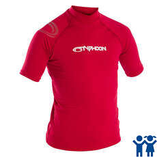 Typhoon Junior Short Sleeve Rash Vest - Rich Red