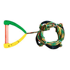 Hyperlite 25 Ft Pro Surf Rope with Handle - Rasta Hyperlite 25 Ft Pro Surf Rope with Handle - Rasta