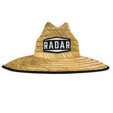 Radar Paddlers Sun Hat - Tan Straw/Wave Nylon