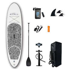 Feath-R-Lite FunWater 10' Inflatable Paddle Board Package - Grey