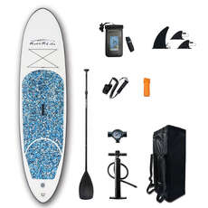 Feath-R-Lite FunWater 10' Inflatable Paddle Board Package - Blue