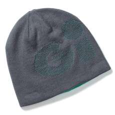 Gill Reversible Knit Beanie  - Grey/Turquoise HT48