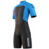 Mystic Brand 3/2mm Back-Zip  Shorty Wetsuit - Global Blue 210316