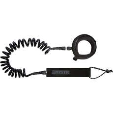 Mystic SUP Coiled Leash  - 8ft or 10ft - Black 210151