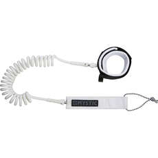 Mystic SUP Coiled Leash  - 8ft or 10ft - White 210151