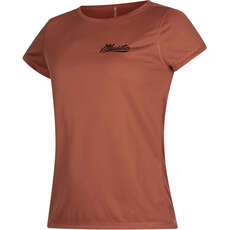 Mystic Womens Diva Shortsleeve Quickdry Top  - Rusty Red 190098