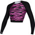 Mystic Womens Diva Longsleeve Crop Rash - Black/Pink 210269