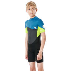 Rip Curl Junior Omega 1.5mm Shorty Wetsuit 2021 - Neon Lime WSPYFB