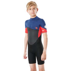 Rip Curl Junior Omega 1.5mm Shorty Wetsuit  - Neon Red WSPYFB