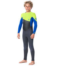 Combinaison Rip Curl Junior Omega 3 / 2Mm Back-Zip - Neon Lime Wsmytb