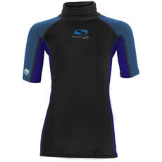 Sola Junior Short Sleeve Rashvest 2021 - Blue/Black A1743