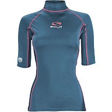 Sola Womens Short Sleeve Rash Vest - Blue/Pink A1742 Sola Womens Short Sleeve Rash Vest - Blue/Pink A1742