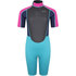 Typhoon Storm3 Girls 3/2mm Shorty Wetsuit - Aqua/Fuschia 250937
