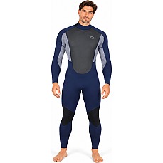 Typhoon Storm3 3/2mm Back Zip Wetsuit - Navy/ Grey Marl 250776 Typhoon Storm3 3/2mm Back Zip Wetsuit - Navy/ Grey Marl 250776