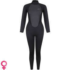 Typhoon Womens Storm3 3/2mm Backzip Wetsuit - Black/Graphite 250884