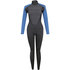 Typhoon Womens Swarm3 3/2mm Backzip Wetsuit 2022 - Black/Blue 250985