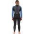 Typhoon Womens Swarm3 3/2mm Backzip Wetsuit - Black/Blue 250985