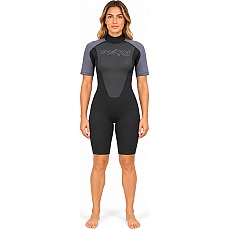 Typhoon Womens Swarm3 3/2mm Shorty Wetsuit - Black/Graphite 250986