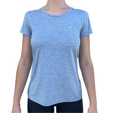 Vaikobi Femmes Uv Performance Tech Tee - Bleu Chiné Vk-243