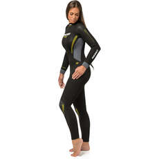 Cressi Fast Lady Womens 5mm Diving Wetsuit - Black/Yellow LR10950