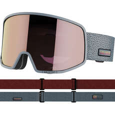 Salomon Lo Fi Sigma Ski / Snowboard Goggles - Grey / Low Light Pink