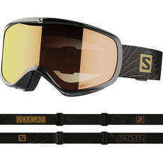 Salomon Womens Sense Photo Ski / Snowboard Goggles - Black / Gold