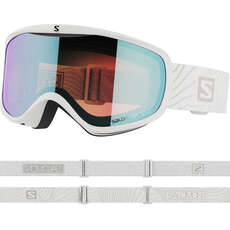 Salomon Womens Sense Photo Ski / Snowboard Goggles - White / Blue