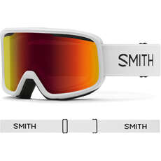 Smith Frontier Snow Goggles - Blanc / Rouge Solx Mirror Antibuée