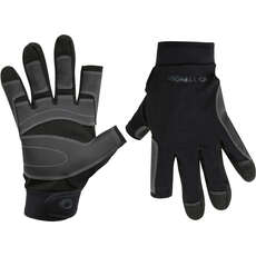 Typhoon Towyn Full Finger Sailing Gloves  - Black