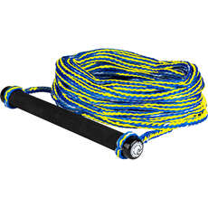 Radar Global Water Sports 12-Inch Handle with 75 Rope - Yellow/Blue