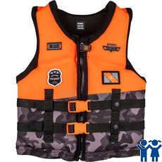 Ronix Boys Top Grom Youth CGA Wake Vest - Orange/Black Camo