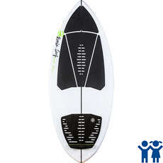 Ronix Kid's Flyweight Skimmer Surfer - Glacier White/Orange