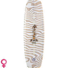 Ronix Womens Spring Break Cable Park Board - White/Wood Grain/Peach