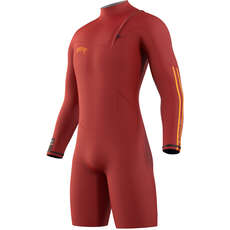 Mystic THE ONE 3/2mm Zip-Free Long Arm Shorty Wetsuit 2023 - Red 230126