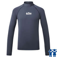 Gill Junior ZenZero Rash Vest Long Sleeve - Dark Blue - 5109J