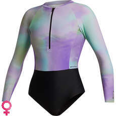 Mystic Womens Jayde Long Sleeve Swimsuit 2024 - Purple/Green 240181