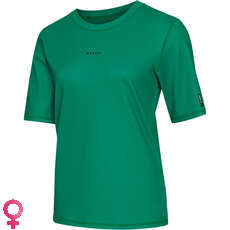 Mystic Womens Solstice Short-Sleeve Rashvest  -Green