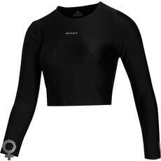 Mystic Womens Sunn Long-Sleeve Crop Rashvest 2024 - Black 240173