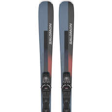 Salomon E Stance 80 Skis & M11 Bindings - Freeride Ski Package - Neon Coral