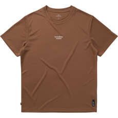 Mystic Tactic Short Sleeve Rash Vest 2025 - Brown 250221